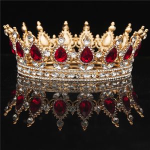 Braut-Kristalle, Kopfschmuck, Vintage-Königin, Königin, König, Diademe und Kronen, für Männer/Frauen, Festzug, Abschlussball, Diadem, Haarschmuck, Hochzeit, Haarschmuck, Accessoires