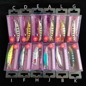 TSURINOYA 12 adet 60mm 6.1g Batan Minnow DW67 Balıkçılık Lures Yapay Sert Cazibesi Kalem Wobbler Crankbait Bas Pike Yemler 220107