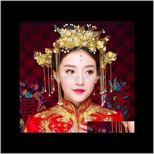 Tiaras Drop Delivery 2021 Brud Ancient Costum Headdress Phoenix Crown Hair Accessories Wedding Jewelry Bjwel
