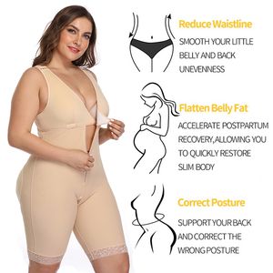 Corpo completo shapewear mulheres shaper shaper bainha aberta crotch superbust espartilho pós-parto plus size bodysuit barracão cinto 10 pcs livre dhl