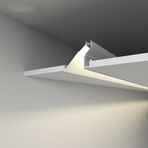 Hafif Çubuk Alüminyum Profil toptan satış-Tavan Işıkları W Dekoratif Alüminyum Profil Gömme LED Işık Armatürü İç Aydınlatma için Lineer Bar