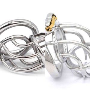 NXY Cockrings Sissy Cage BDSM Dick Sexleksaker för män som passar till och med Exigent Lovers of Chastity Adult Toy Metal Cage 1123