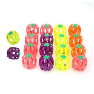 Cat Toys 18 Pcs Colourful Pet Kitten Play Balls With Jingle Lightweight Bell Pounce Chase Rattle Toy For