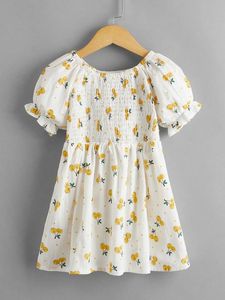 Toddler Girls Cherry And Polka Dot Shirred Dress SHE