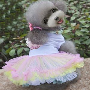 Vestido de cão vestido de tutu bonito para meninas cachorro filhote de cachorro princesa colorida saia de renda pet roupas cupcake doggy xl