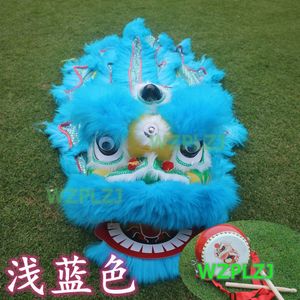 14 tum klassisk etnisk kläder lejondansdräkt trumma 5-12 Ålder Kid Children Party Sport Outdoor Parade Stage Mascot China Performance Toy Kungfu Set Traditionell