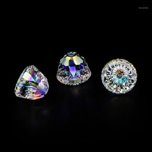 Pozostałe 8 sztuk 8 mm 5542 Ab Color Dome Pereads Glass Crystal Lose Rhinestones do tworzenia biżuterii DIY