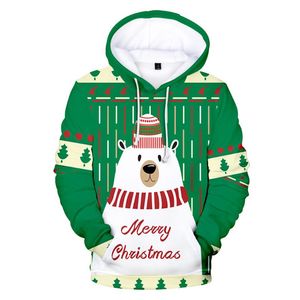Suéteres De Navidad Para Las Niñas al por mayor-Sudaderas con capucha para hombres vacaciones extranjeras navidad periférica d impresión digital suéter con capucha para niños y niñas para adultos Clo