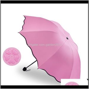 Krem przeciwsłoneczny Folding Boutique Parasole Trzy Kształt Prysznic Wody Czarny Plastikowy Anty-UV Princess Parasol Sale Wyprzedaż Tyjef 10L4A