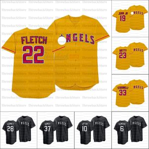 2021 Weekend dei giocatori All Black Fashion Baseball Jerseys 6 Anthony Rendon 5 Albert Pujols 56 Kole Calhoun 17 Shohei Ohtani 8 Justin Upton Cozart