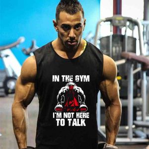 Fitness Männer Tank Top Bodybuilding Stringer Tank Tops Singlet Marke Turnhallen Kleidung Baumwolle Ärmelloses Hemd Muskel Tops 210421