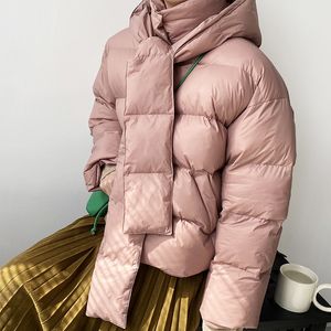Nedensel Pamuk Yastıklı kadın Kalın Kısa Kapüşonlu Katı Renk Ekmek Ceket Kış Moda Isı Ceket Öğrenci Kadın 210520