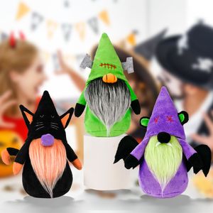 Dostawy Party Halloween Dekoracja Gnome Beztwarzowy Plush Lalka Ozdoby Nietoperz Tomte Nisse Szwedzki Elf Dwarf Tabela Decor Phjk2107