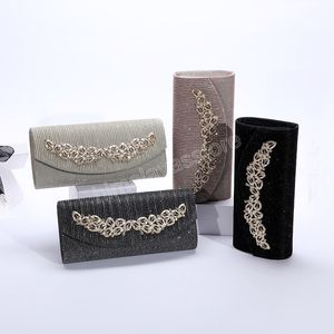 Women's Purse with Rhinestones Evening Clutch Bag for Wedding Party Elegant Lady Crystal Small Chain Crossbody Bag