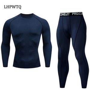 Quick Dry Men's Thermal underwear Sets Running Compression Sport Suits Basketball Tights Clothes Gym Fitness Jogging Sportswe 210910