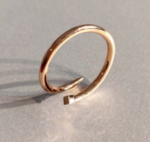 V gold 2022 fino anel de unha banhado a ouro rosa para mulheres e homens presente de joias de casamento tem caixa de selo embalagem PS3136A