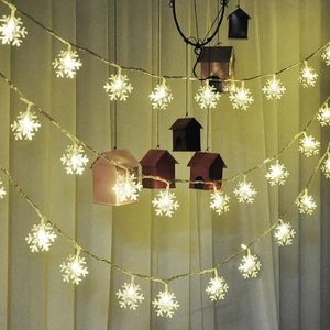 4,8m 20 soldioder Snowflakes String Light Christmas Wedding Garden Decorations - Färgrik