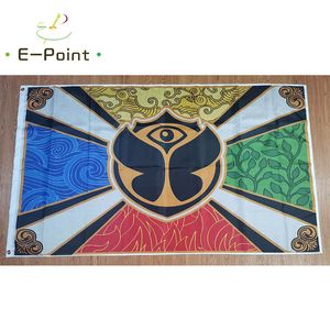 Tomorrowland Festivali Bayrağı 3*5ft (90cm*150cm) Polyester bayraklar Afiş dekorasyon uçan ev bahçe Şenlikli hediyeler