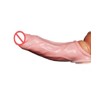 Fresh Reusable Silicone Penis Sleeve Dildos Copertina Uomini che ritardano il cazzo anelli anelli realistici Costume del costume dei giocattoli del sesso per le coppie