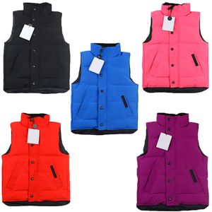 Colete Meninos Jaquetas Crianças Meninas Casacos de Inverno Clássico Letra Colete Para Baixo Vestir Bebê Adolescente Roupa Exterior Roupas Crianças Casaco Jaqueta Cardigans Weskit 5 Cores