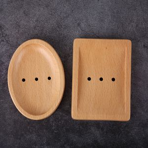 Prostokątne dżdżowalne dania do mydła naturalne drewniane ręcznie robione mydła pudełko Ekologiczne mleczakowe drewniane zasobniki łazienkowe BH5093 Wly