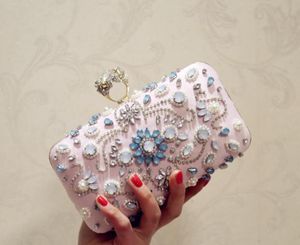 Wholesale purses for bridal resale online - 2022 White Diamond Women Clutch Bags for Women Female Purse Wallet Party Bag Envelope Bridal Wedding Evening Handbags