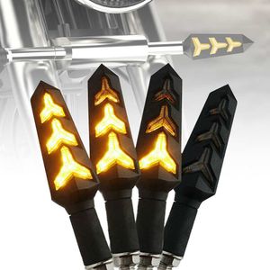 4pcs/set Universal Motorcycle LED Turn Flow Signals Indicator Lights Blinkers Flashers Amber Color Accessories Car