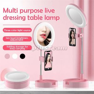 G3 Selfie Halka Işık Fotoğraf LED Lambası Lambası Lambası Mobil Tutucu Ile Destek Tripod Canlı Video Streaming için Ringlight Standı