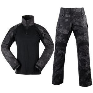 Set di caccia tattici g3 rane a maniche lunghe abiti da camuffato esterno addestramento di combattimento multicolore uniforme pantaloni