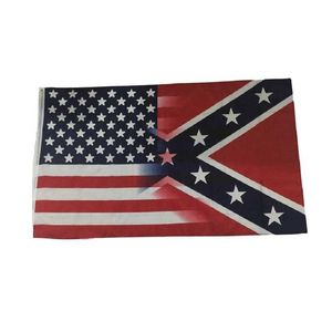 新しい90 cmアメリカの国旗と南軍の反逆南戦の屋外の装飾ポリエステルバナーのアクセサリー卸売
