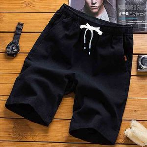 Summer Shorts Men Casual Trunks Fitness Workout Beach Man Breathable Cotton Gym Short Trousers 210806