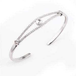 Manschett Bangle Inställningar Pearl Armband Montering Zirconia 925 Sterling Silver Smycken Resultat 3 stycken