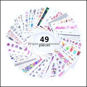 Wholesale nails art tips for sale - Group buy Stickers Decals Nail Art Salon Health Beauty Pc Miexed Designs Water Dream Catcher Transfer Tip Watermark Flora Painting Slider Ma