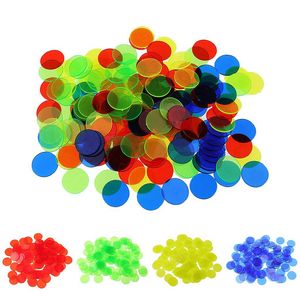 100 pcs Montessori Aprendendo Educação Matemática Brinquedos Aprendizagem Recursos Cor Plástico Moeda Bingo Chip Crianças Crianças Sala de aula Material 1552 Y2