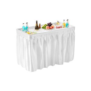 Folding Party Ice Table With TableCloth, Vinkylare, Fruktkylare