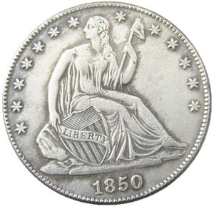 Wholesale seated half dollar resale online - US P O Liberty Seated Half Dollar Craft Silver Plated Copy Coins Brass Ornaments home decoration accessories