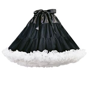 Petticoats Lady Girls Sunderskirt per festa Biancello Blue Black Ballet Gonna