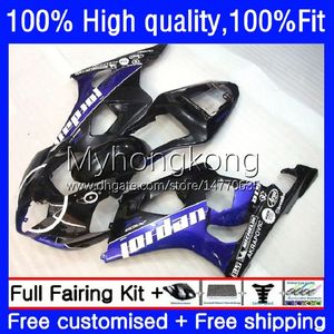 Injektionsformmissioner för Suzuki GSXR1000 GSX-R1000 K3 2003-2004 Bodywork 25No.41 GSXR 1000 CC 1000CC 2003 2004 GSXR-1000 Blue Black New 03 04 Motorcykel OEM Bodys