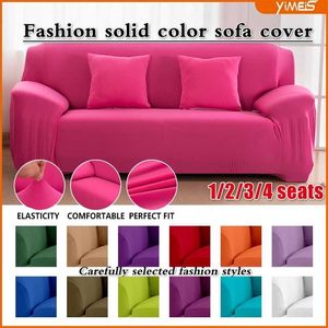 Solid färg soffa täcker för vardagsrum polyester modern elastisk hörn soffa täcker slipcovers stol protector funda soffa 211116