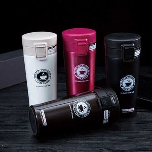 Vakuumisolerad isolering Termokolv Kaffe / Te / Mjölk Rostfritt Stål Thermos Tumbler Cups Thermo Water Bottle Y0915