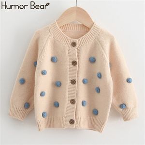 Baby Girl Knitted Sweater Autumn Cardigan Single-Breasted Jacket Korean Children'S 210611