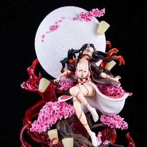 42cm Demon Slayer Kimetsu No Yaiba Anime Figure Gk Kamado Nezuko Violent Blood Devil's Blade Action Figure Model Statue Doll Toy Q0722