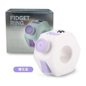 Fidget Toy Finger Cube Ring Multifunctionele VentNieuwe Vreemde Creatieve Volwassen Kinderen Decompression Gift