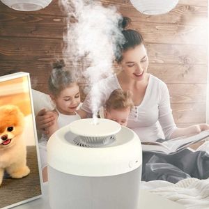 Umidificatore d'aria ad ultrasuoni con diffusore di olio essenziale di aroma 2400ML con luce notturna colorata Home Office Mist Fog Maker 210724