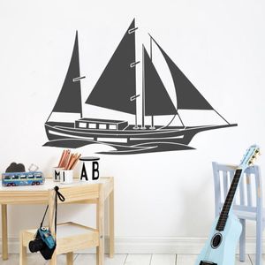Wall Stickers Boat Nautical Home Decoration Murals For Livingroom Bedroom Decals Revocable Waterproof Poster DW21892