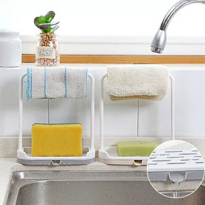 Kitchen Storage & Organization Sink Countertop Rag Rack Drain Towel Holder Vertical Soap Racks Cleaning Cloth Hanger Bar Supplies