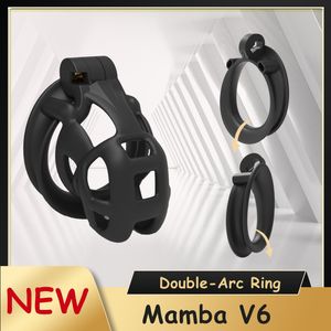 Mamba V6 Set 3D Printed Cobra Cage Male Chastity Device Double-Arc Cuff Penis Ring Cock Belt Adult Sex Toys