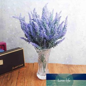 Flores decorativas Grinaldas românticas Provence Lavanda Flower Silk Plantas Artificiais Falso Artificiales Flores Wedding Home Jardim Tabela Dec Dec Fábrica Preço Especialista