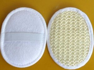 handduk-kalebasssvamp Badhandske Borstar naturlig sisal kroppsmassage för dusch bastu hamam spa Scrubbers 100st