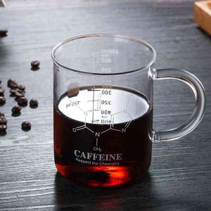 450ml copo de vidro dobro receptáculo duplo caneca de café térmico isolamento de alta escala borossilicada caixa de bebida de escala 210409